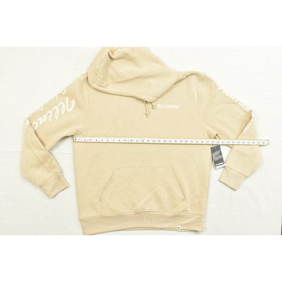 Colosseum Men's Regular Size XL Beige Illinois Hoodie Cotton Blend NEW - Picture 6 of 8